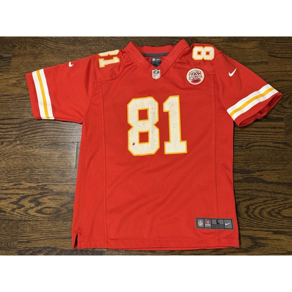 Nike Kansas City Chiefs Jersey Youth Size Large (14/16) #81 Moeaki NFL Football